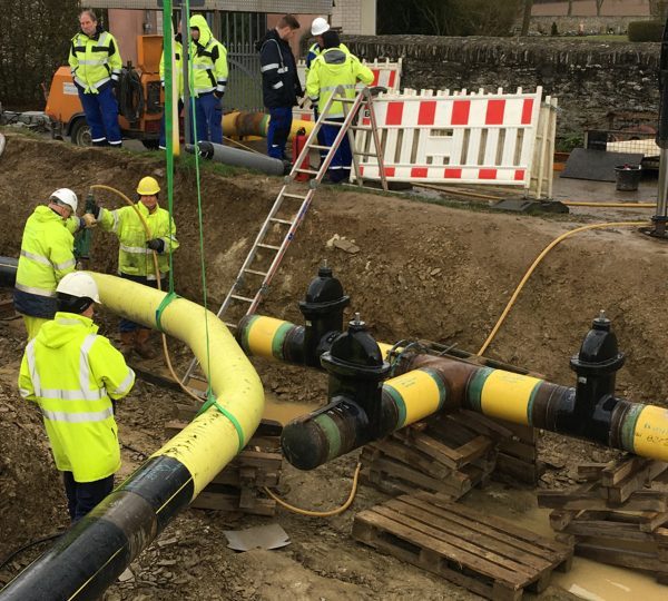 Bau Gashochdruckleitung im Taunus