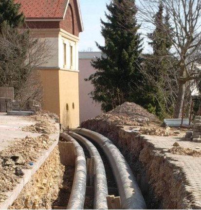 Bau Nahwärmeleitung Bonndorf