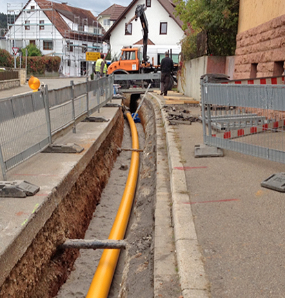 Neubau HDPE Leitung Tiefenbronn